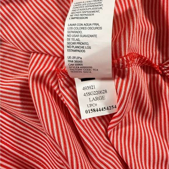NWT Izod Golf Short Sleeve Polo Men's Red Striped Golf Size Large - Picture 10 of 14